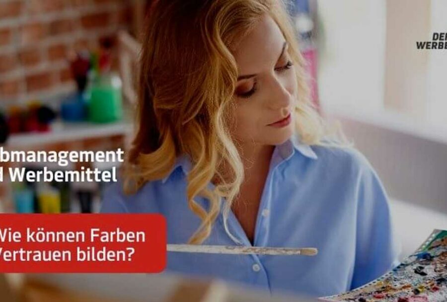 Farbe vertrauen bei der Erstellung von Werbemitteln Beitragsbild