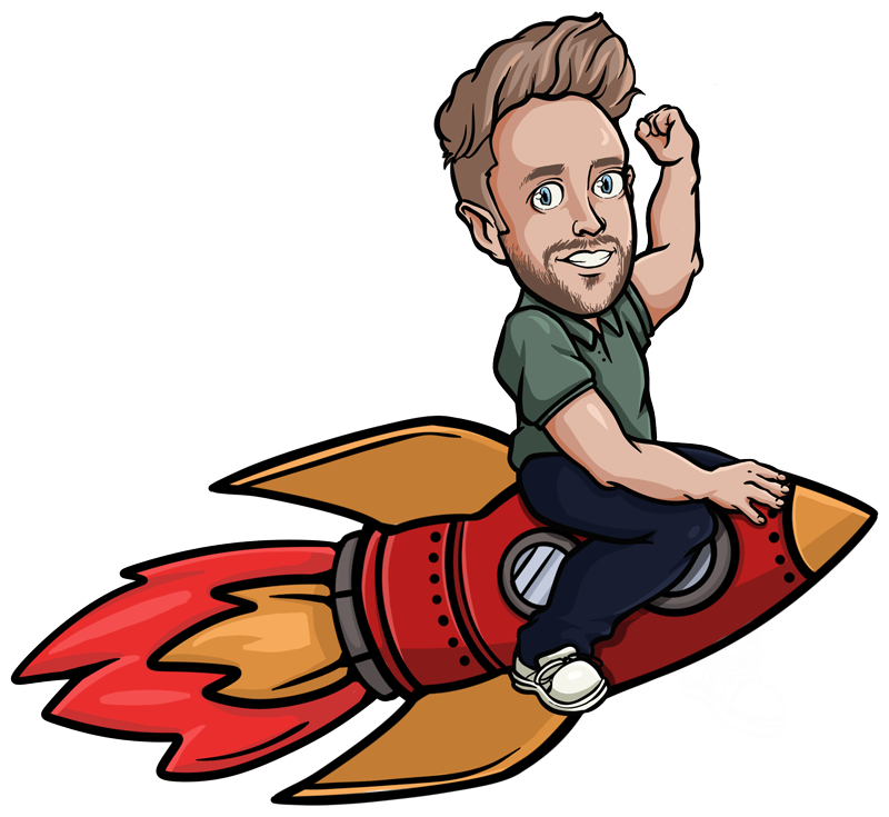 Felix Thönnessen Keynote Speaker und Business Mentor fliegt auf Rakete für Business Wachstum